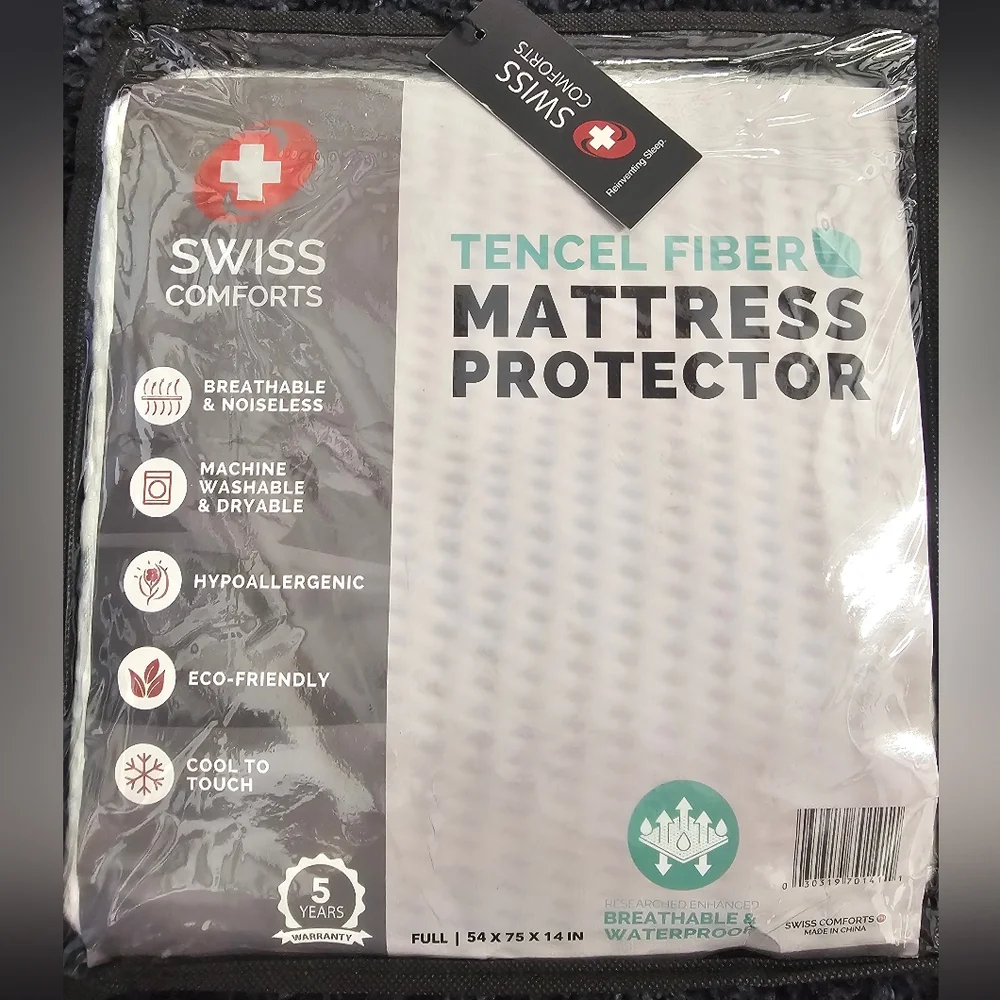 Swiss Comfort TENCEL Fiber Mattress Protector - Full Size